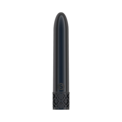 Royal Gems Shiny Rechargeable Bullet Vibrator - Gunmetal