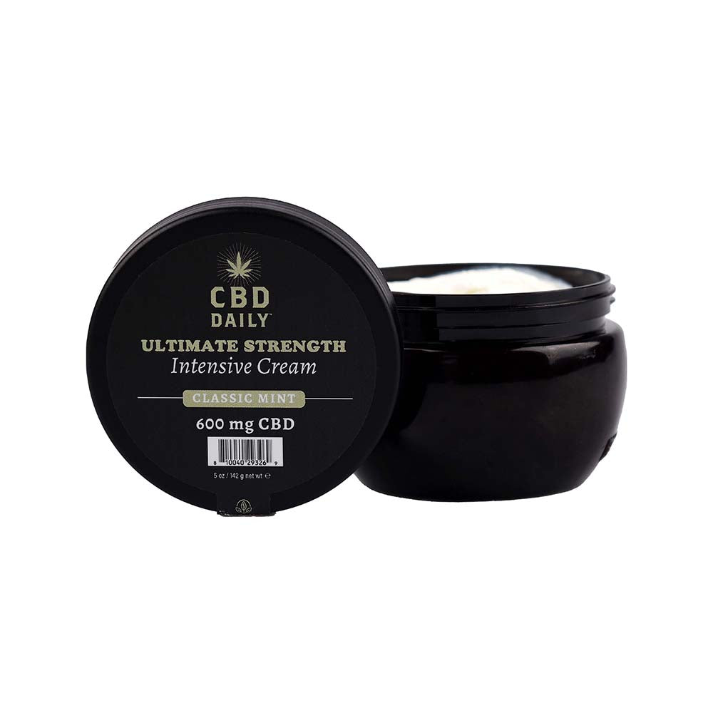 Earthly Body CBD Cream Mint 5 oz - Therapeutic Relief Cream - White