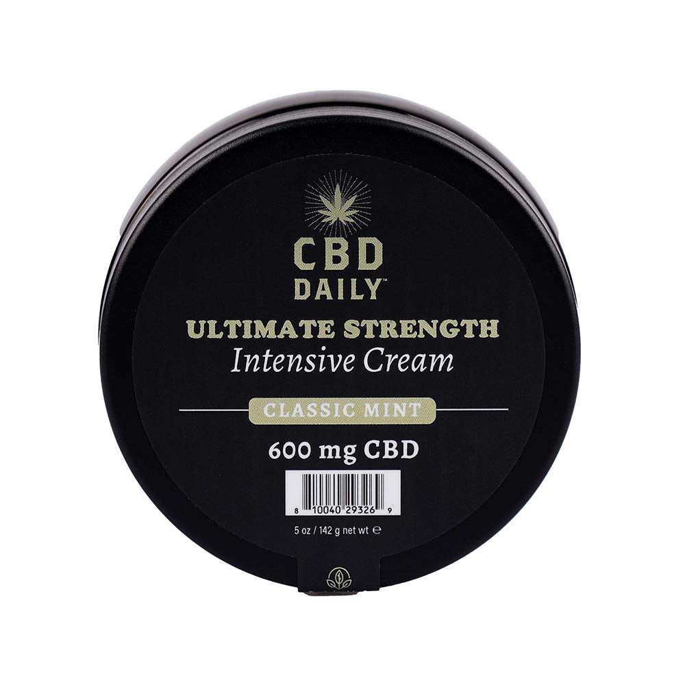 Earthly Body CBD Cream Mint 5 oz - Therapeutic Relief Cream - White