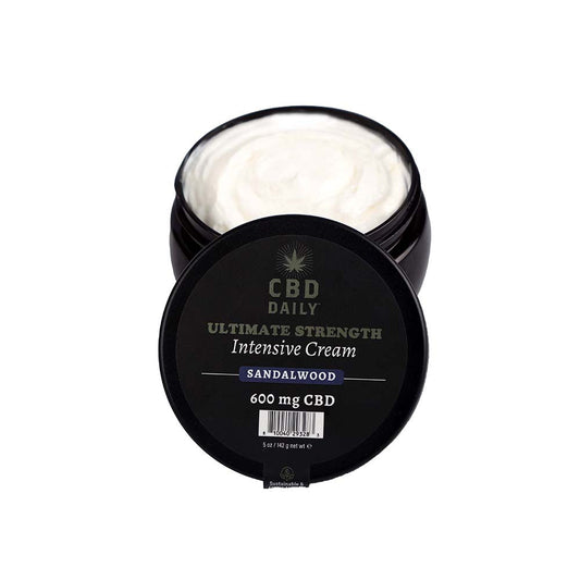 Earthly Body CBD Cream Sandalwood Intensive Cream 5 oz - White
