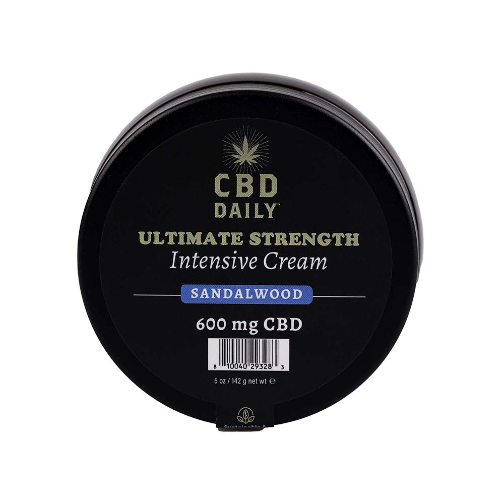 Earthly Body CBD Cream Sandalwood Intensive Cream 5 oz - White