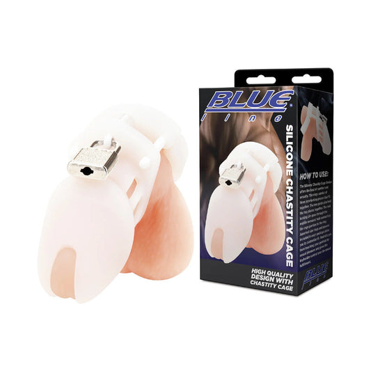 Electric Eel Silicone Chastity Cock Cage – White – Comfortable Design