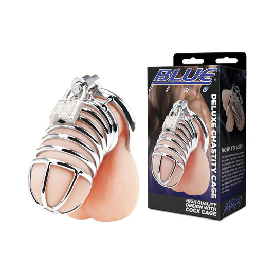 Electric Eel Deluxe Chastity Cage – Silver Metal Design