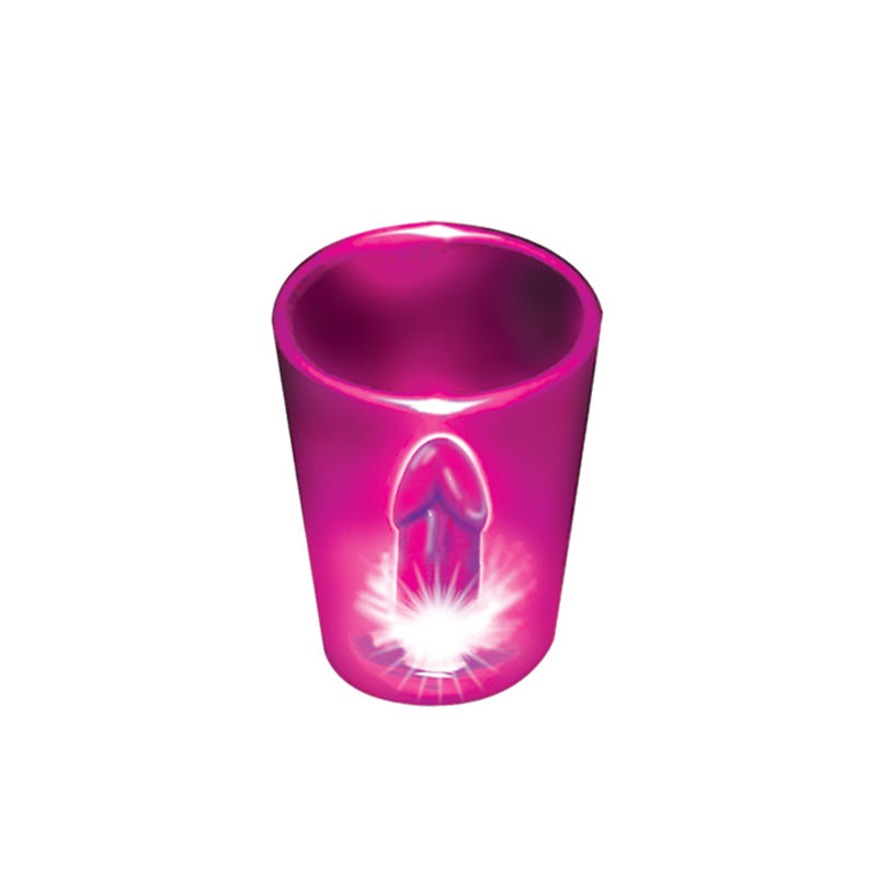 Hott Products Light Up Shot Glasses – Magenta – Party Shot Glasses with Batteries Included