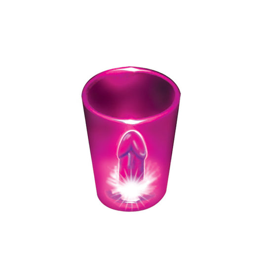 Hott Products Light Up Shot Glasses – Magenta – Party Shot Glasses with Batteries Included