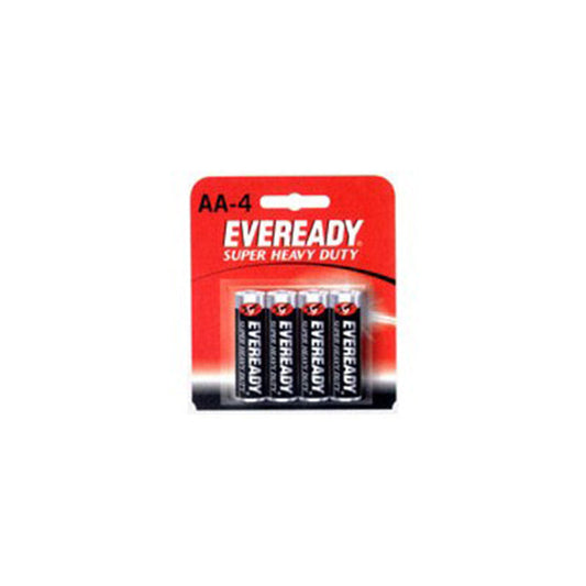 Eveready Classic Heavy Duty AA Batteries – Black – 4-Pack