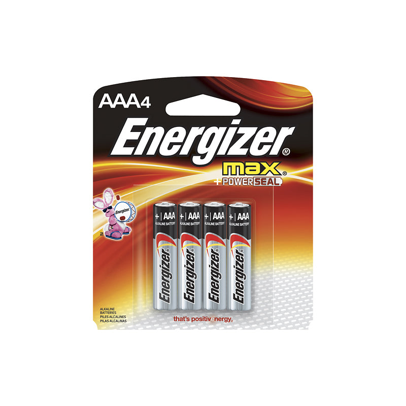 Energizer AAA Batteries 4-Pack – Silver/Steel/Chrome