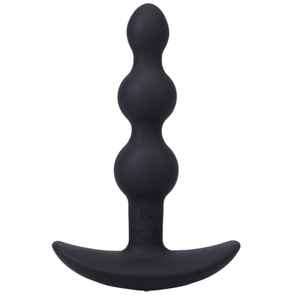 Doc Johnson A-Play BEADED VIBE Rechargeable Silicone Anal Plug with Remote - Black