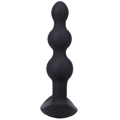 Doc Johnson A-Play BEADED VIBE Rechargeable Silicone Anal Plug with Remote - Black
