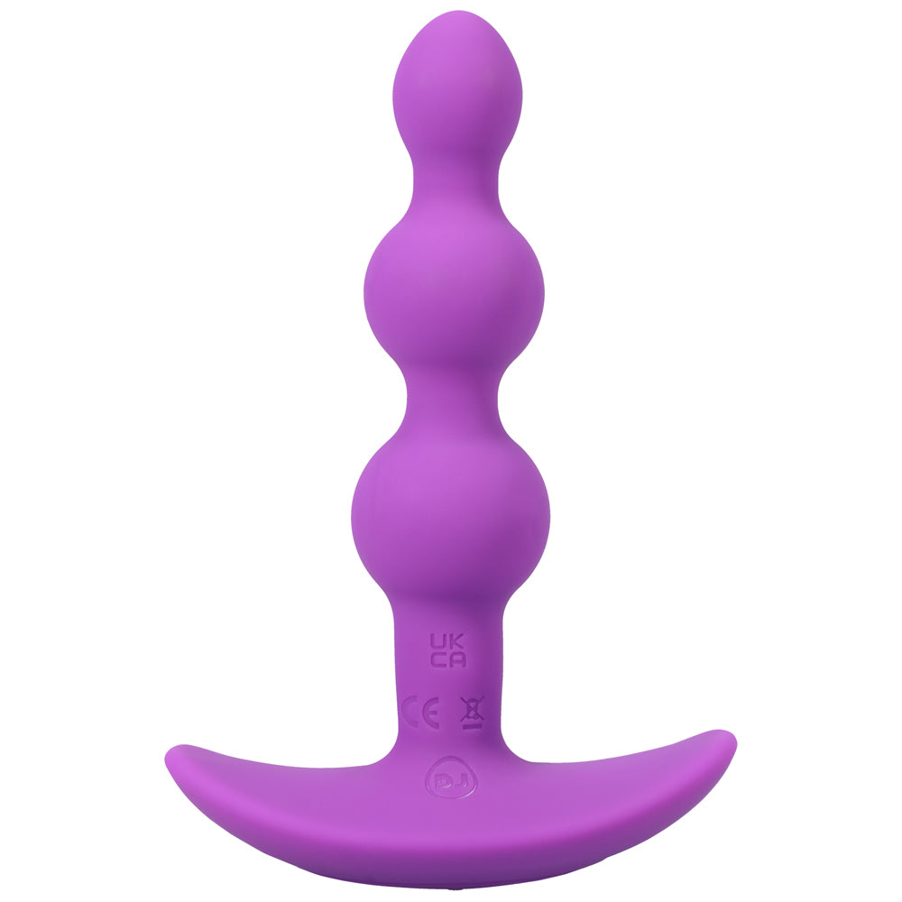 Doc Johnson A-Play BEADED VIBE Rechargeable Silicone Anal Plug with Remote - Purple