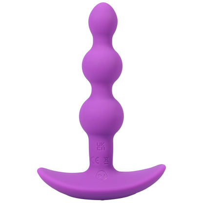Doc Johnson A-Play BEADED VIBE Rechargeable Silicone Anal Plug with Remote - Purple