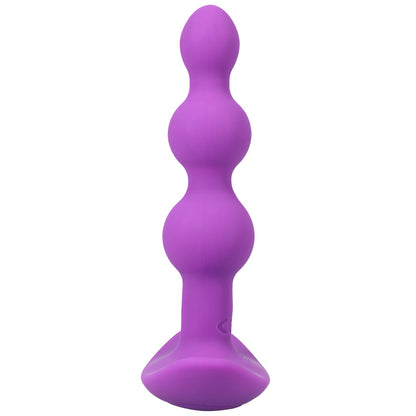 Doc Johnson A-Play BEADED VIBE Rechargeable Silicone Anal Plug with Remote - Purple