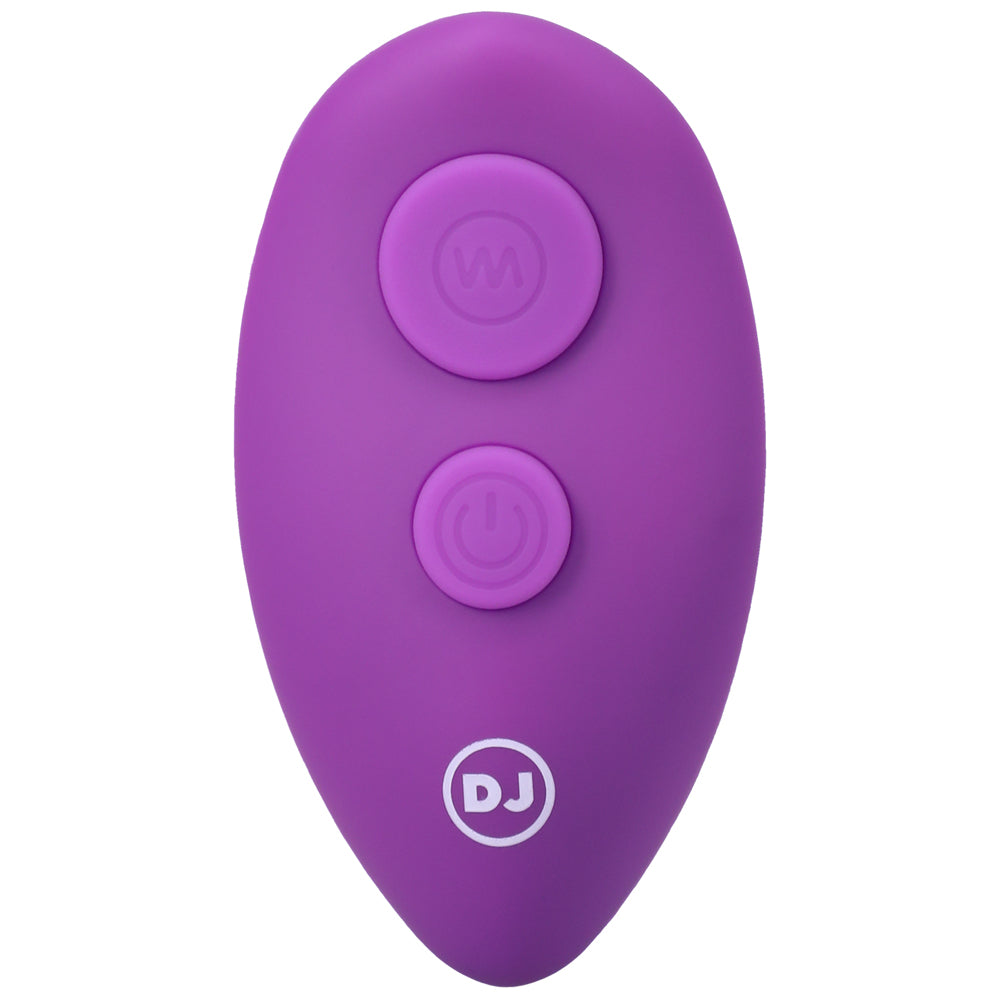 Doc Johnson A-Play BEADED VIBE Rechargeable Silicone Anal Plug with Remote - Purple