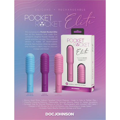 Doc Johnson Pocket Rocket Elite Rechargeable Bullet - Purple
