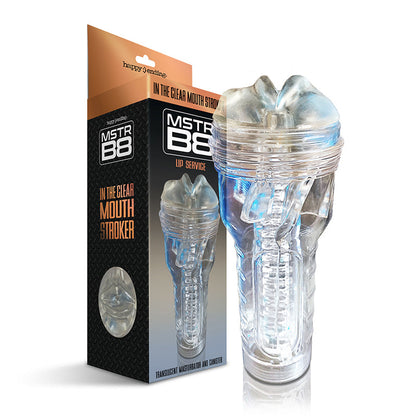 Global Novelties MSTR B8 In The Clear Mouth Stroker - Textured Tunnel with Adjustable Suction