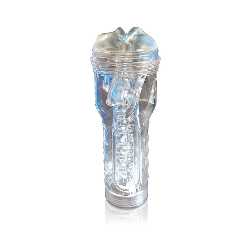 Global Novelties MSTR B8 In The Clear Mouth Stroker - Textured Tunnel with Adjustable Suction