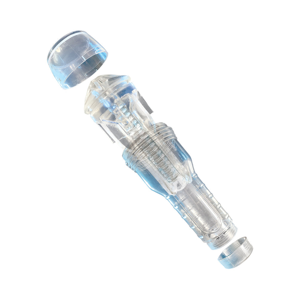 Global Novelties MSTR B8 In The Clear Mouth Stroker - Textured Tunnel with Adjustable Suction