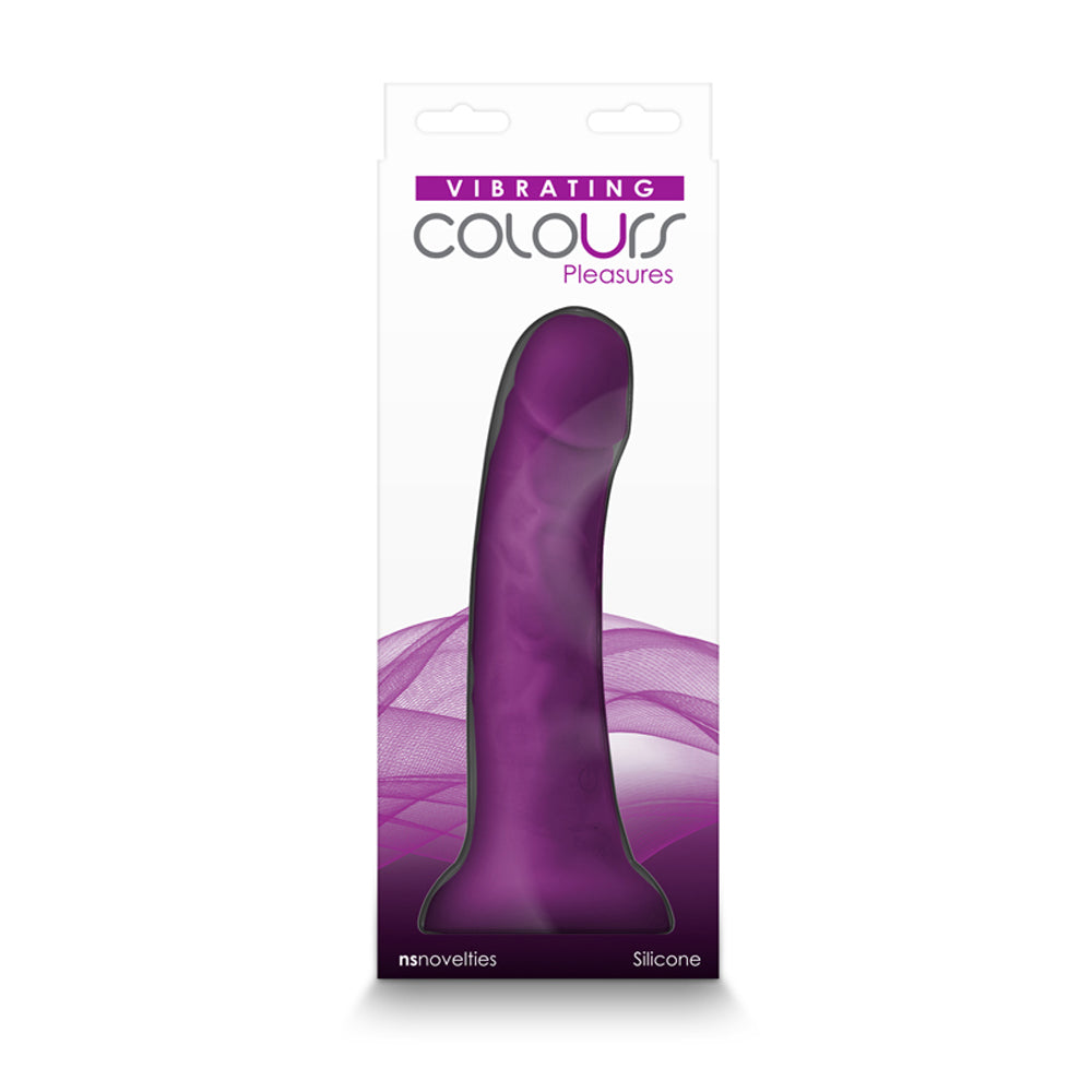 Colours Pleasures 7 in. Vibrating Dildo – Purple – Rechargeable