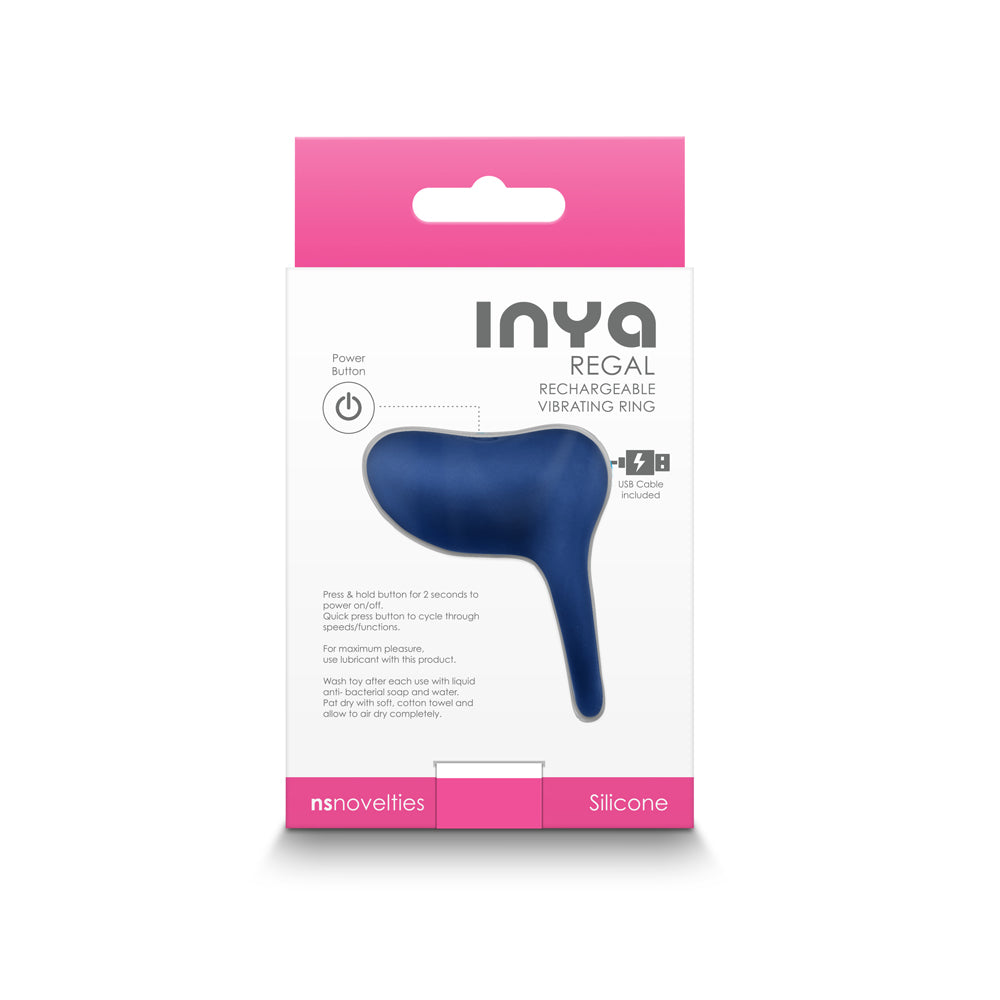 INYA Regal Rechargeable Vibrating Ring – Blue