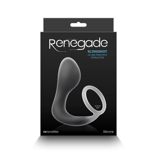 Renegade Slingshot Cock Ring and Prostate Stimulator - Black