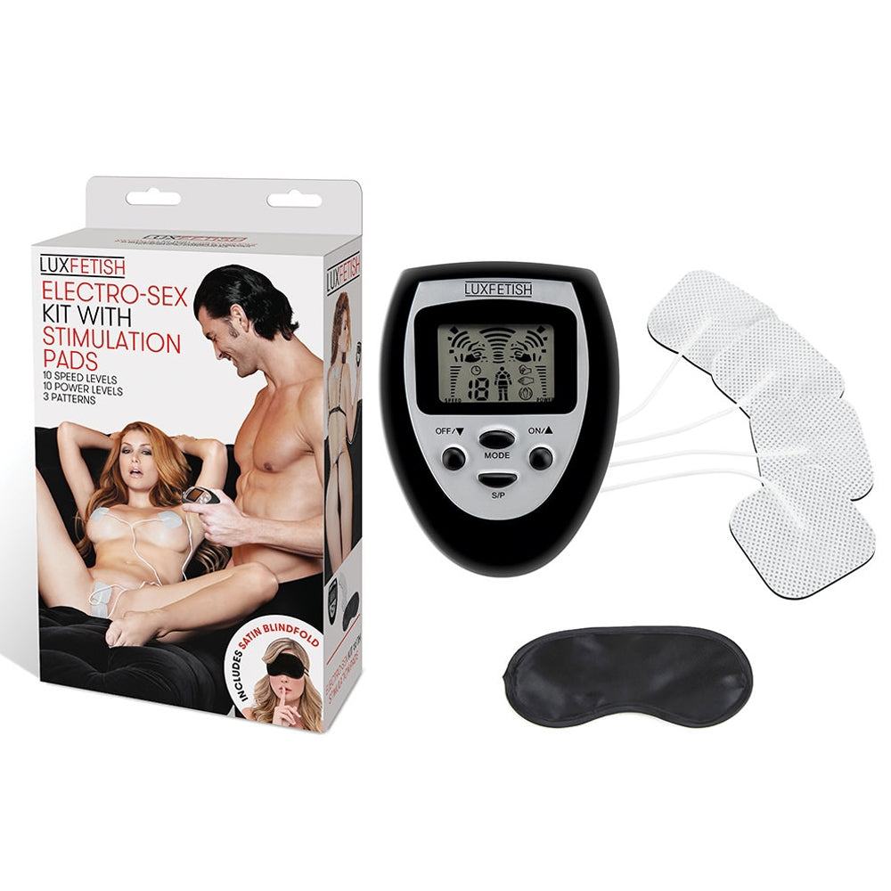 Lux Fetish Electro-Sex Kit with Stimulation Pads – White