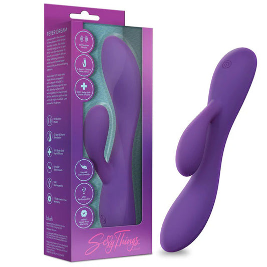 Blush Fever Dream Rabbit Vibrator with Dual Vibration Modes - Purple