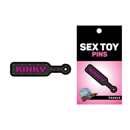Wood Rocket Kinky Paddle Sex Toy Pin – Black