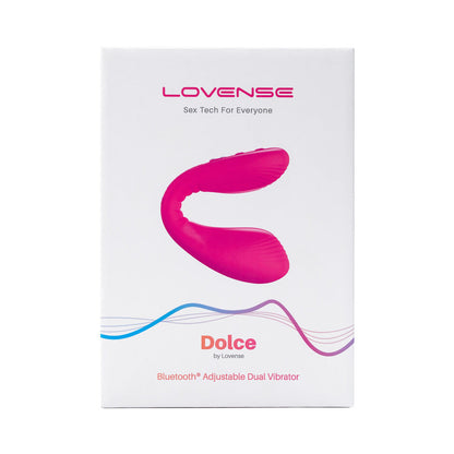 Lovense Dolce Bluetooth Adjustable Dual Vibrator – Hot Pink