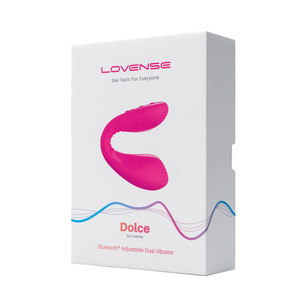 Lovense Dolce Bluetooth Adjustable Dual Vibrator – Hot Pink