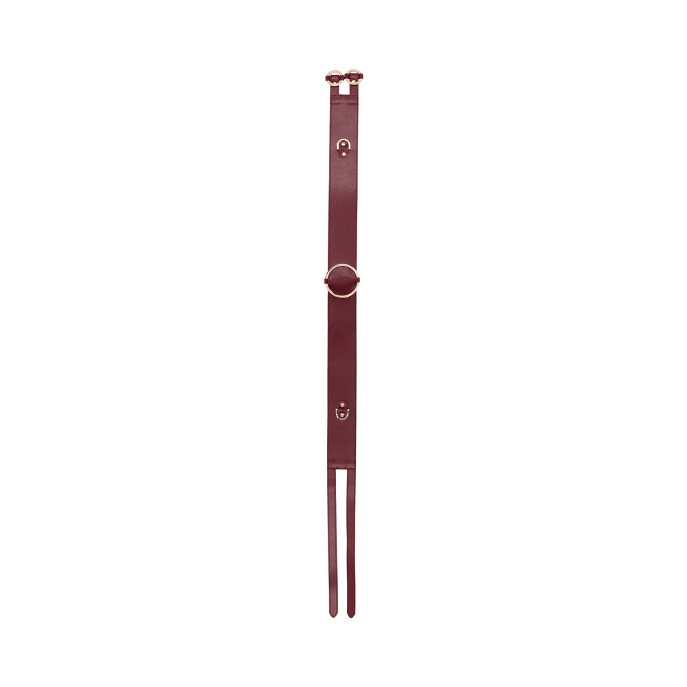 Ouch! Halo Ringed Waist Restraint Belt – Burgundy – S/M