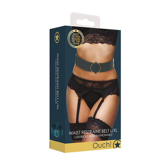 Ouch! Halo Ringed Waist Restraint Belt – Green – L/XL