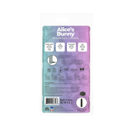 Powerbullet Alice's Bunny Rechargeable Bullet Vibrator with Silicone Rabbit Sleeve – Pink