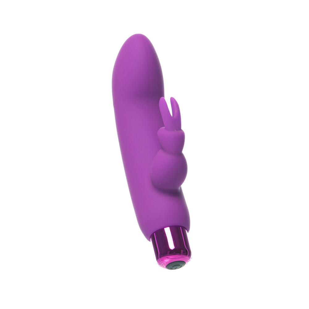 PowerBullet Alice's Bunny Rechargeable Bullet Vibrator with Removable Silicone Rabbit Sleeve - Purple