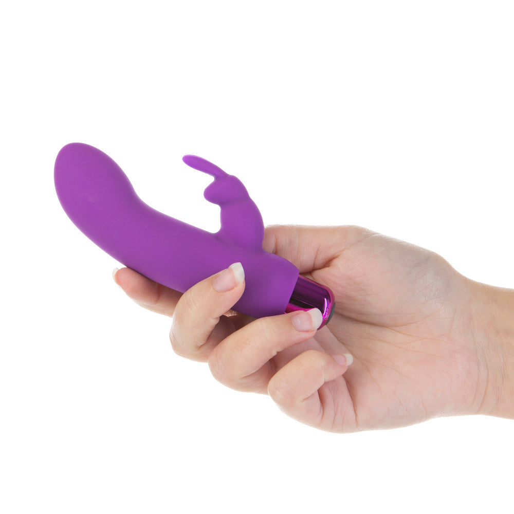 PowerBullet Alice's Bunny Rechargeable Bullet Vibrator with Removable Silicone Rabbit Sleeve - Purple