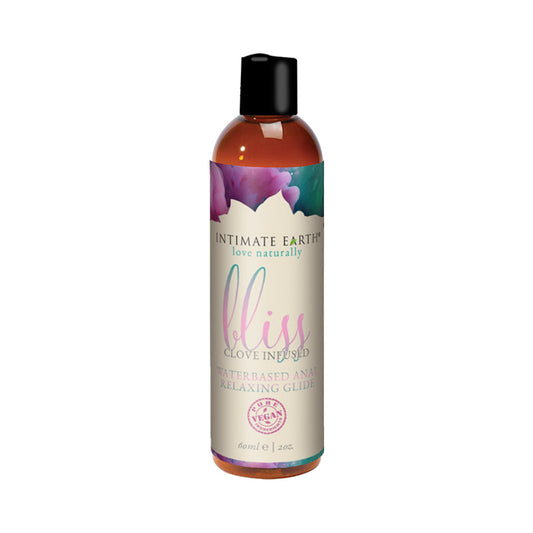 Intimate Earth Bliss Clove Infused Water-Based Anal Relaxing Glide – Clear, 2 oz