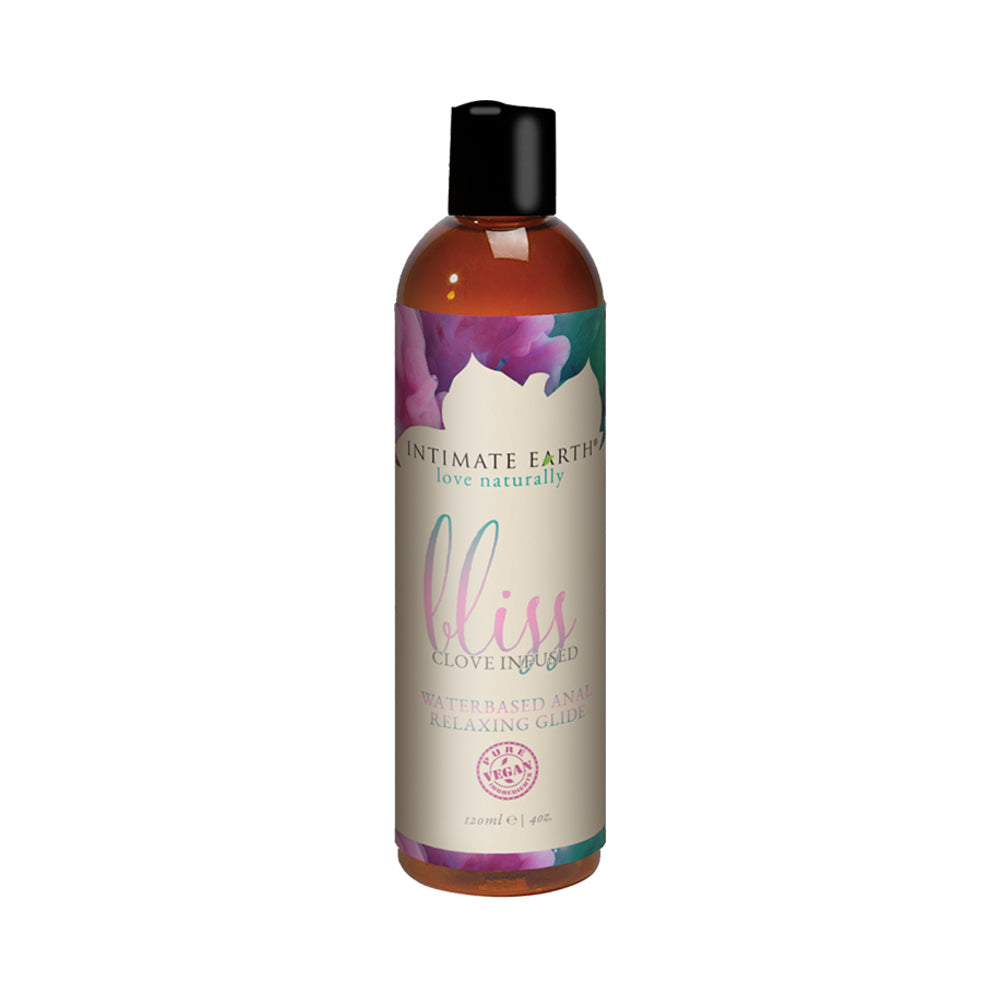 Intimate Earth Bliss Clove Infused Water-Based Anal Relaxing Glide – Clear – 4 oz