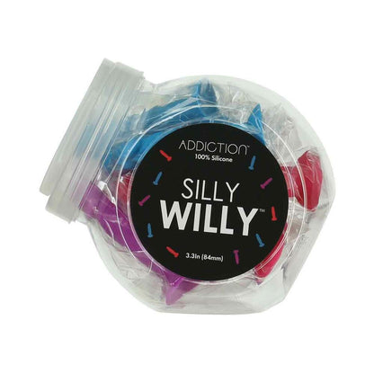 Addiction Silly Willy Miniature Dildo 3.3 in. with Suction Cup Base – Assorted Colors