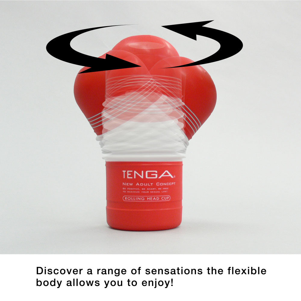Tenga Rolling Head Cup Gentle – Disposable Male Masturbator – White