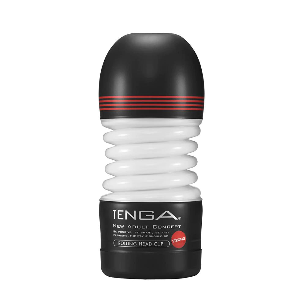 Tenga Rolling Head Cup Strong – Disposable Male Stroker – Black
