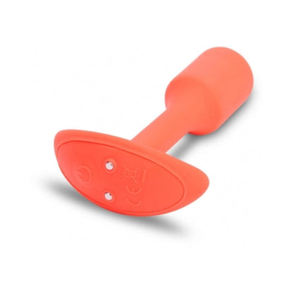 b-Vibe Vibrating Snug Plug 1 Rechargeable Weighted Silicone Anal Plug - Orange