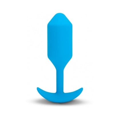 b-Vibe Vibrating Snug Plug 3 Rechargeable Weighted Silicone Anal Plug – Blue