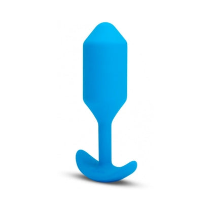 b-Vibe Vibrating Snug Plug 3 Rechargeable Weighted Silicone Anal Plug – Blue