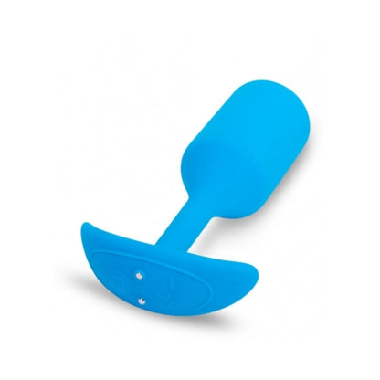 b-Vibe Vibrating Snug Plug 3 Rechargeable Weighted Silicone Anal Plug – Blue