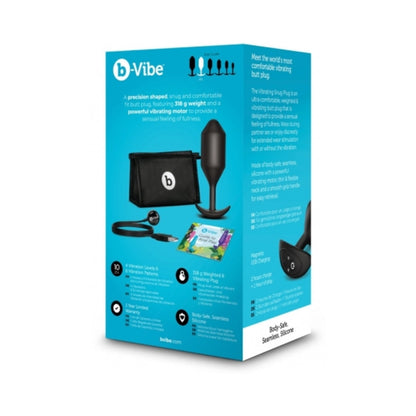 b-Vibe Vibrating Snug Plug 5 Rechargeable Silicone Anal Plug with 6 Vibration Patterns - Black