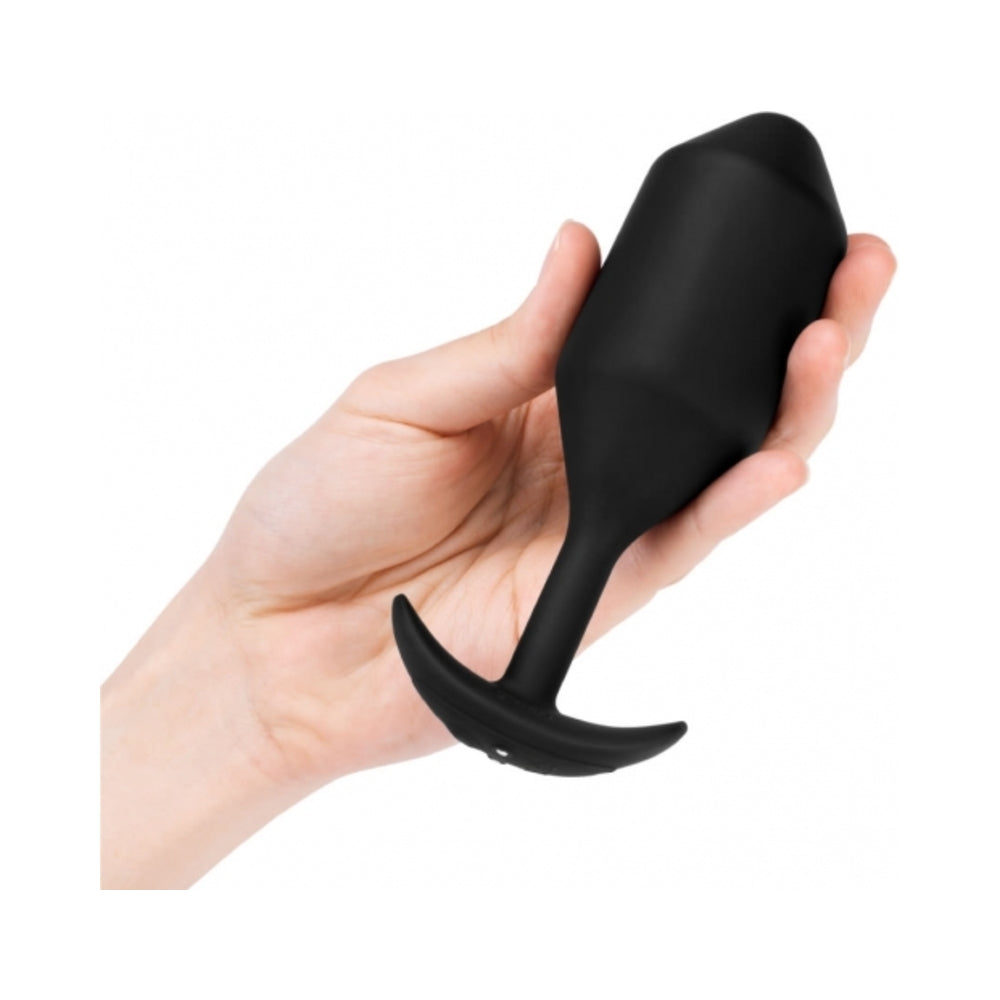 b-Vibe Vibrating Snug Plug 5 Rechargeable Silicone Anal Plug with 6 Vibration Patterns - Black