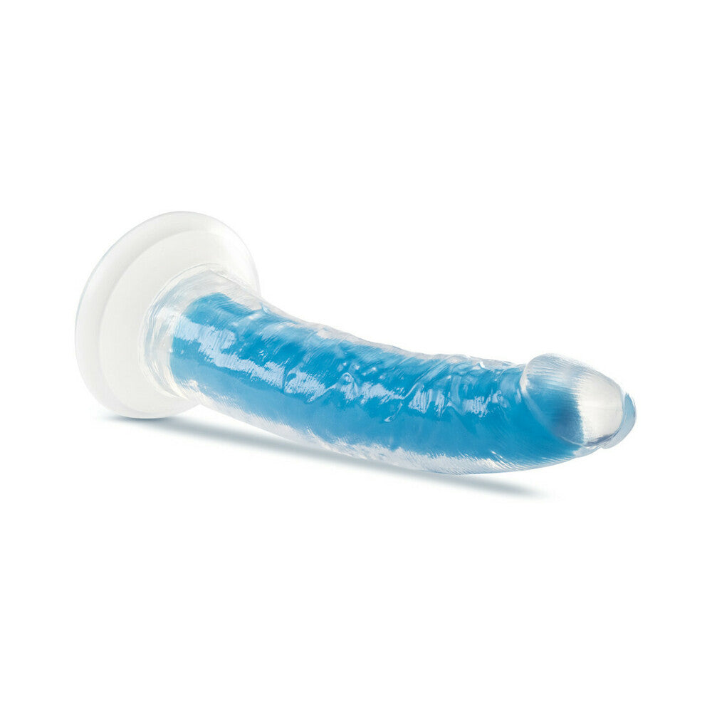 Neo Elite Glow in the Dark Prysm 7-Inch Silicone Dual-Density Dildo – Neon Blue