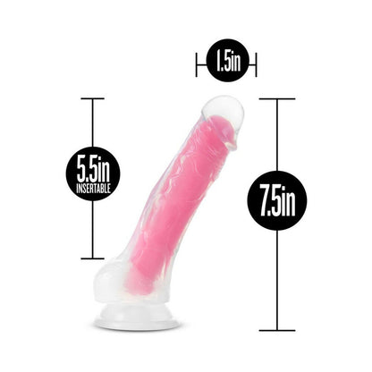 Blush Neo Elite Glow in the Dark Viper 7-Inch Dual-Density Dildo - Neon Pink