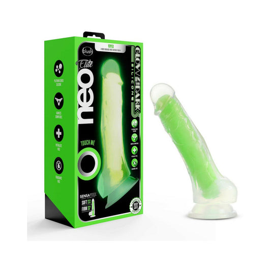 Neo Elite Glow-In-The-Dark Viper 7-Inch Dual-Density Dildo - Neon Green