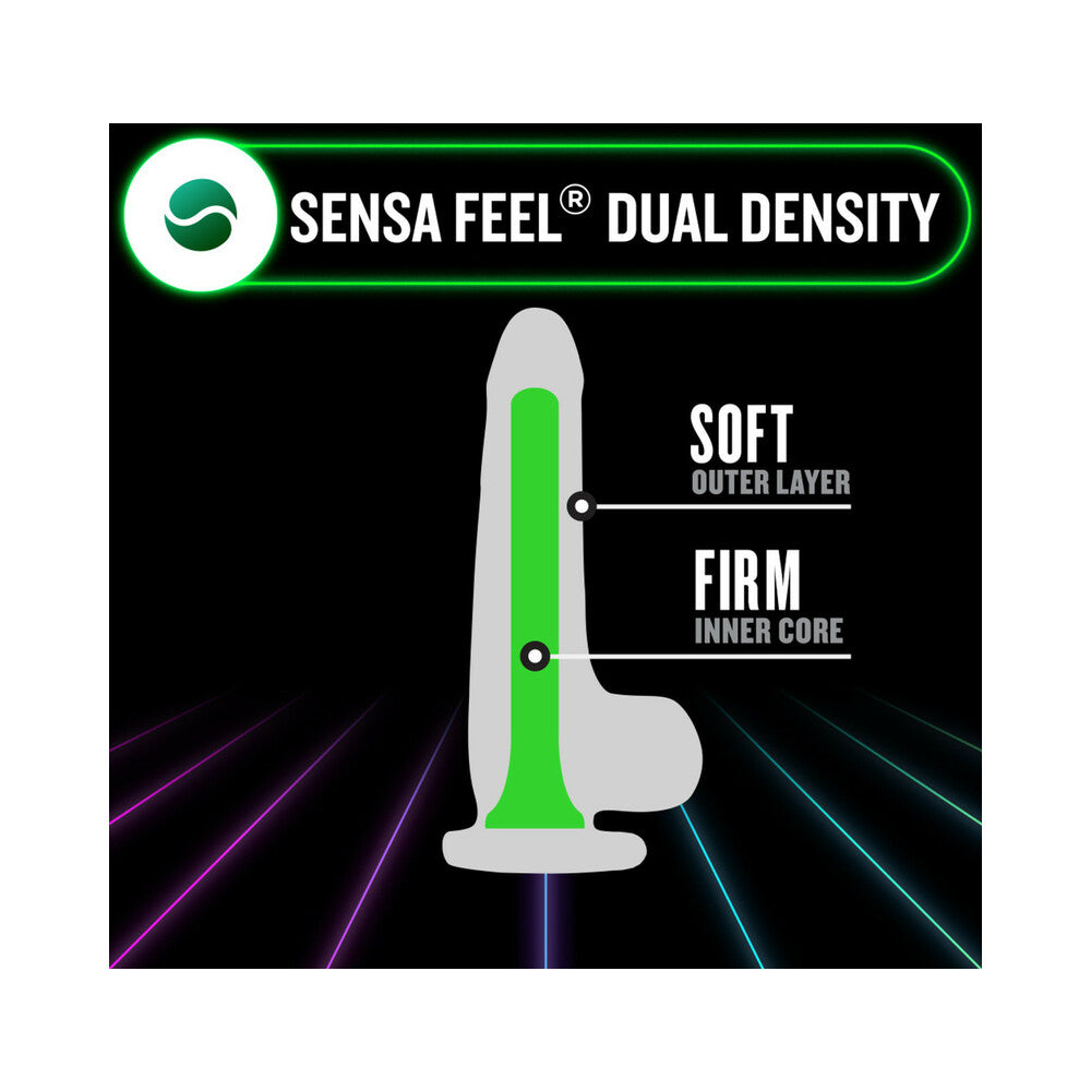 Neo Elite Glow-In-The-Dark Viper 7-Inch Dual-Density Dildo - Neon Green