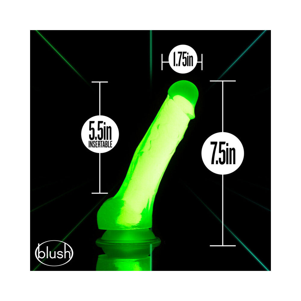 Neo Elite Glow-In-The-Dark Viper 7-Inch Dual-Density Dildo - Neon Green